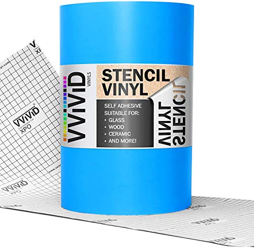 VViViD Blue Stencil Vinyl Masking Film with Anti-Bleed Technology (12' x 6ft)