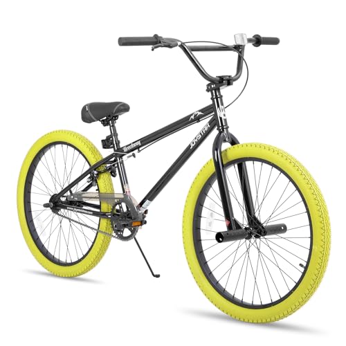 JOYSTAR 24 Inch Kids Bike Freestyle BMX Bikes for 7 8 9 10 11 12 Years Old Boys Girls and Beginner Riders, 24' Kids' Bicycles, Yellow Tires