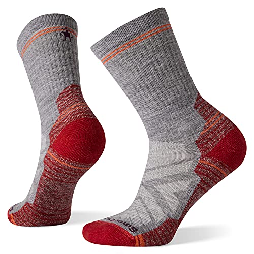 Smartwool Women's Hike Light Cushion Crew Socks, Light Gray, Large
