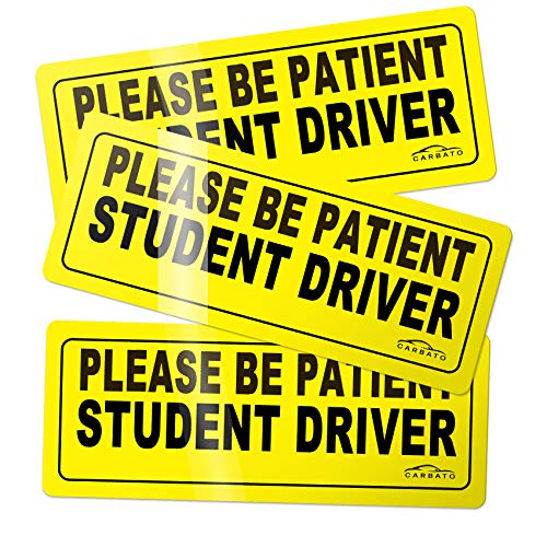 CARBATO Student Driver Magnet Safety Sign - Car Vehicle Reflective Sticker Bumper for New Drivers - Set of 3