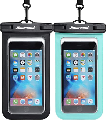 Hiearcool Waterproof Phone Pouch, Waterproof Phone Case for iPhone 15 14 13 12 Pro Max, IPX8 Cellphone Dry Bag Beach Cruise Ship Essentials 2Pack-8.3'