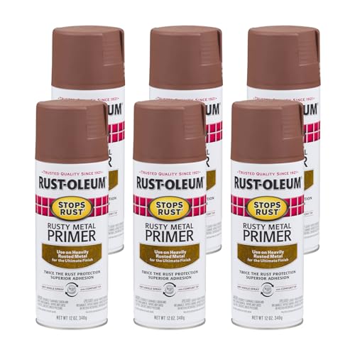 Rust-Oleum 7769830 Stops Rust Spray Paint, 12-Ounce, Flat Rusty Metal Primer