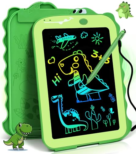 AiTuiTui LCD Writing Tablet Kids Toys for Girls Boys Age 2-3 Gift Ideas, Dinosaur Colorful Doodle Board Educational Learning Toys for Children 3 4 5 6 7 8 Year Old, Toddler Drawing Pad Travel Toys