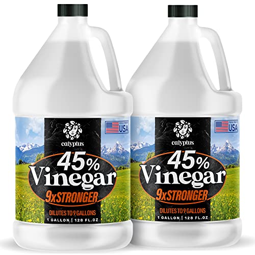 Calyptus 45% Pure Super Concentrated Vinegar | Dilutes to 18 Gallons | 9x Power Concentrate Vinegar | 2 Gallons