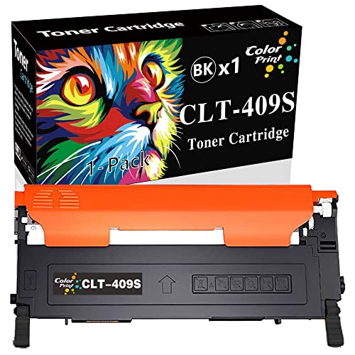 ColorPrint Compatible CLT409S Black Toner Cartridge Replacement for Samsung CLT-409S 409S CLTK409S for CLP-315 CLP-310 CLP-310N CLP-315W CLX-3170FN CLX-3175N CLX-3175 CLX-3175FN Printer (1-Pack,Black)