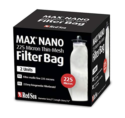 Red Sea Max Nano Replacement 225 Micron Thin-Mesh Filter Bag, 2 Pack (730773405800)