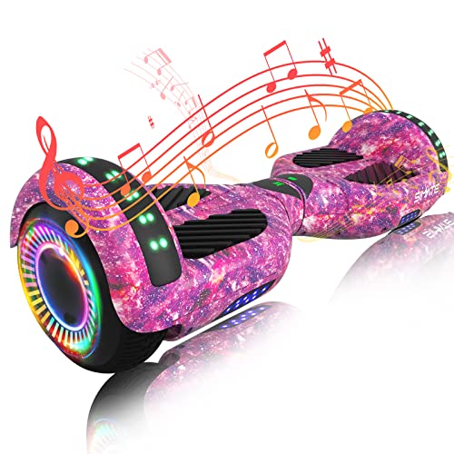 SIMATE 6.5' Hoverboard with Bluetooth & LED Lights, Self Balancing Hover Boards for Kids & Adults & Girls & Boys, for All Ages