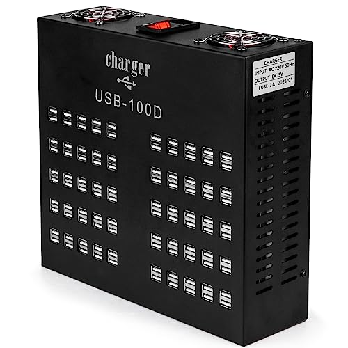 USB Charger, Cinlinso 100 Port 700Watt(140A) USB Charging Station for Multiple Devices, Multiport Desktop USB Fast Charger for Industry Hotel School Shopping malls