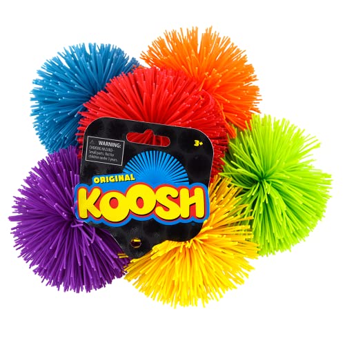 Koosh 3' Ball -- Assorted Colors 3-Pack -- Easy to Catch, Hard to Put Down -- Fidget Toy -- Ages 3+ -- Colors May Vary