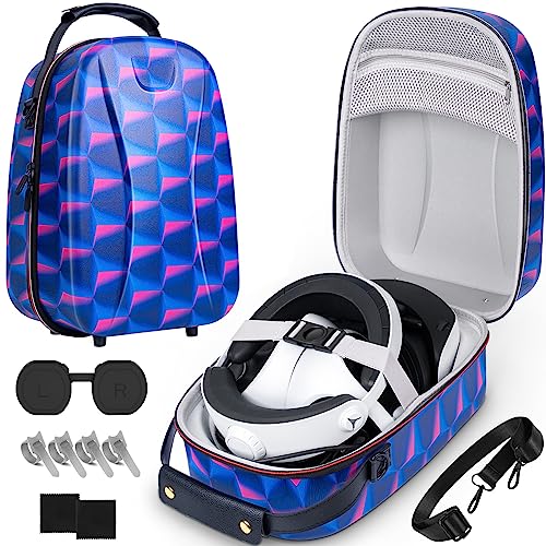 Aleemin Hard Carrying Case Compatible with PSVR 2, Hard Case Compatible with Vision Pro, Storage Bag Travel Compatible with PSVR2 Case with Shoulder Straps