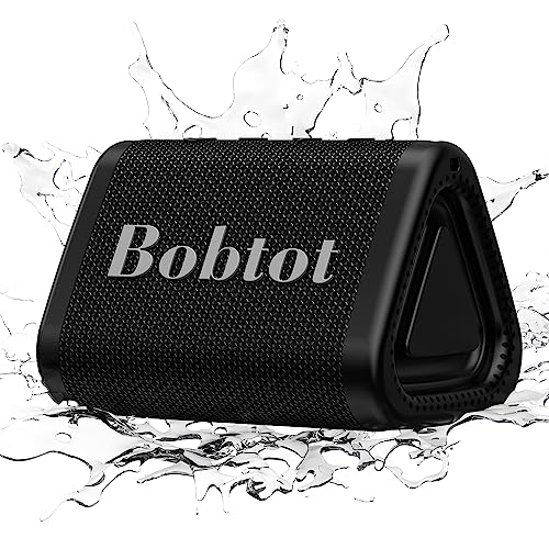 Bobtot Bluetooth Speaker Portable Wireless Speaker IPX7 Waterproof Stereo Sound Rich Bass Outdoor Speakers with Built-in Mic TWS 15 Hours Playtime for Home Travel Camping
