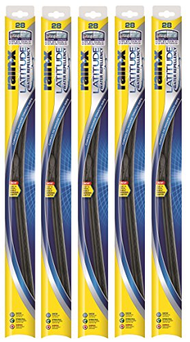 Rain-X 5079283-2-5PK Latitude 2-IN-1 Water Repellency Wiper Blade, 17' (Pack of 5)