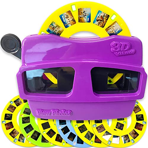 ArtCreativity 3D Viewer Toy with 6 Baseball, Flower, Space, Dinosaur, Animal, and Insect Reels - Immersive Slide Viewer for Kids with Vibrant Colors