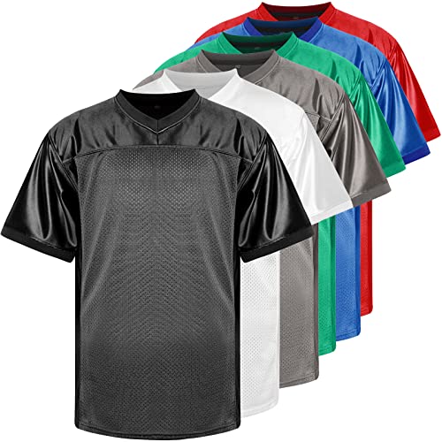 Phoneutrix Blank Football Jersey, Sports T-Shirt Hip Hop Jersey for Party (X-Large, Black)