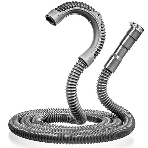 dokaworld Universal Washing Machine Drain Hose - 10 Ft Drain Hose - Corrugated and Flexible Washer Drain Hose - Installation Washer Hose Drain Replacement - Reinforced Washer Hoses with Clamp