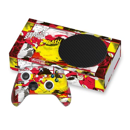 Head Case Designs Officially Licensed The Flash DC Comics Panel Collage Comic Book Art Vinyl Sticker Gaming Skin Decal Cover Compatible with Xbox Series S Console and Controller Bundle