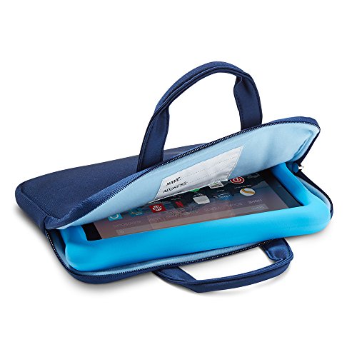 NuPro Zipper Sleeve for all versions of Fire Kids Edition 7' or 8' Tablets, Blue