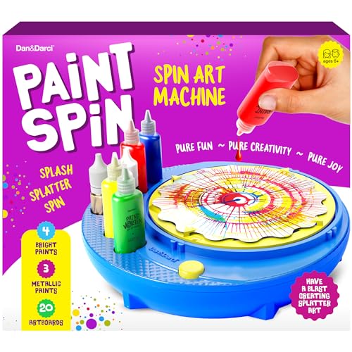 Paint Spin Art Machine Kit for Kids - Arts & Crafts for Boys & Girls Ages - Art Craft Set Easter Gifts for 6-9 Year Old Boy, Girl- Cool Painting Spinner Toys Kits Sets - Birthday Gift Ideas 6 7 8 9