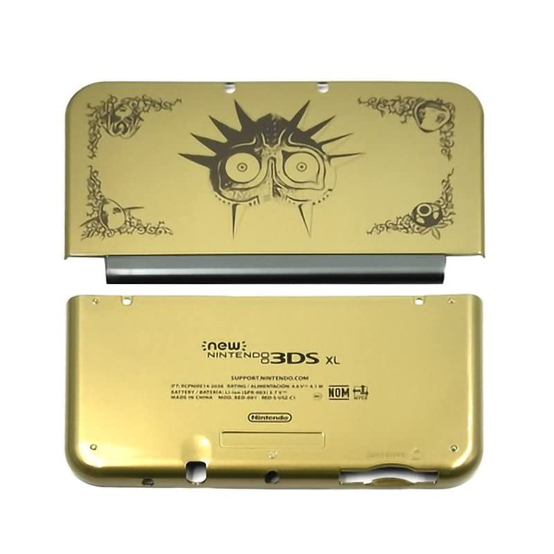New Replacement Front Back Faceplate Plates Upper & Lower Panel Battery Housing Shell Case Cover for New 3DS XL 2015 Game Console - Limited Edition Gold