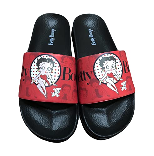 Sandals, Betty Boop Red with Silhouettes, Size X-Large - Mid-South Products