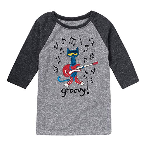 Pete the Cat - Groovy - Youth Raglan - Size Small