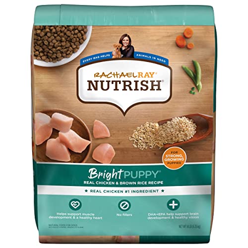 Rachael Ray Nutrish Bright Puppy Premium Natural Dry Dog Food, Real Chicken & Brown Rice Recipe, 14 Pound Bag (Packaging May Vary)