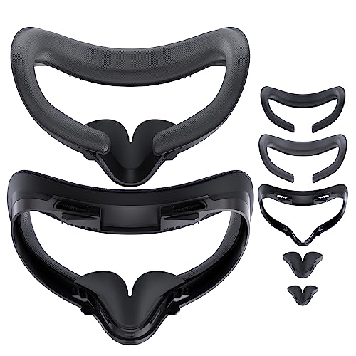 Face Pad Compatible with Oculus Quest 2,SOOMFON Face Interface Compatible with Oculus/Meta Quest 2,Face Cushion with 2 Replacement Pads Soft Face Pads Anti-light Nose Pads (L/S) Nose Guard Accessories