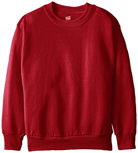 Hanes Boys Eco Smart Crew, Deep Red, Large