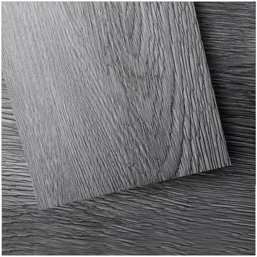 Art3d Peel and Stick Floor Tile Vinyl Wood Plank 36-Pack 54 Sq.Ft, Deep Gray, Rigid Surface Hard Core Easy DIY Self-Adhesive Flooring