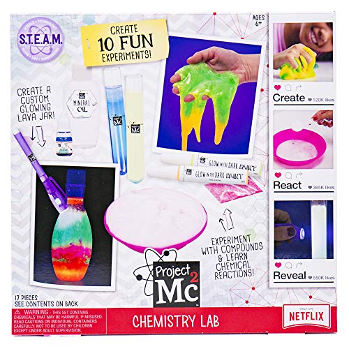 Project MC2 Chemistry Lab STEM Science Kit, At-Home STEM Kits For Kids Age 6 And Up, Chemistry Experiments, Science Parties for Kids, DIY Lava