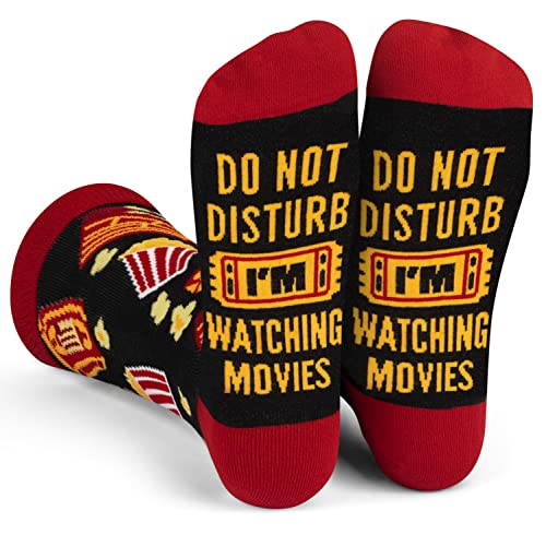 Lavley - Nerd Socks - Funny Gifts for Book Lovers, Music Lovers, Men and Women (US, Alpha, One Size, Regular, Regular, DND Movies)