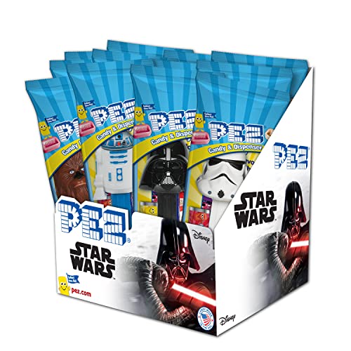 PEZ Candy Star Wars, Assorted Dispensers, 0.58 Ounce (Pack of 12)