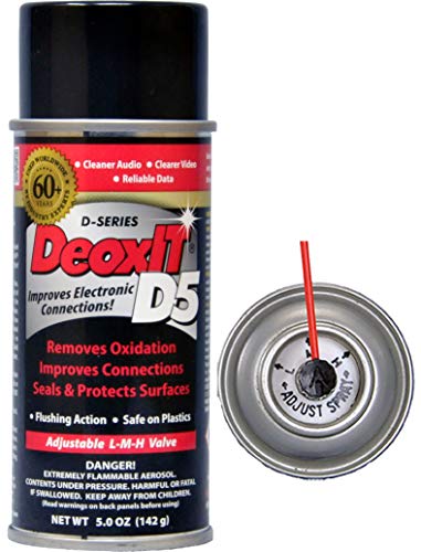 CAIG LABORATORIES DeoxIT D5S-6-LMH Spray, More Than A Contact Cleaner, 142g, Low-Med-High Valve, Pack of 1