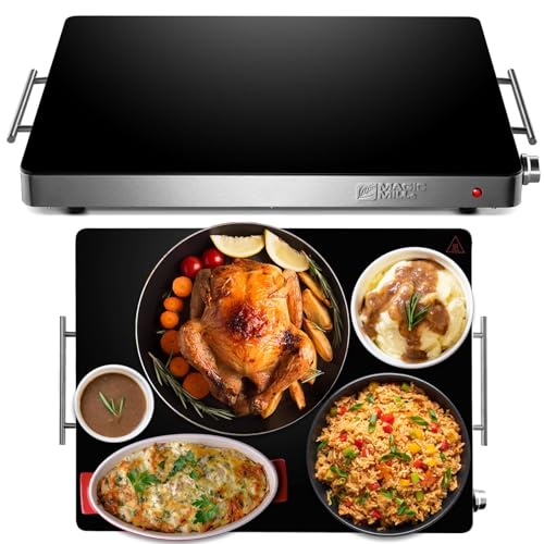 Magic Mill Extra Large Food Warmer for Parties | Electric Server Warming Tray, Hot Plate, with Adjustable Temperature Control, for Buffets, Restaurants, House Parties, Party Events (21' x 16')