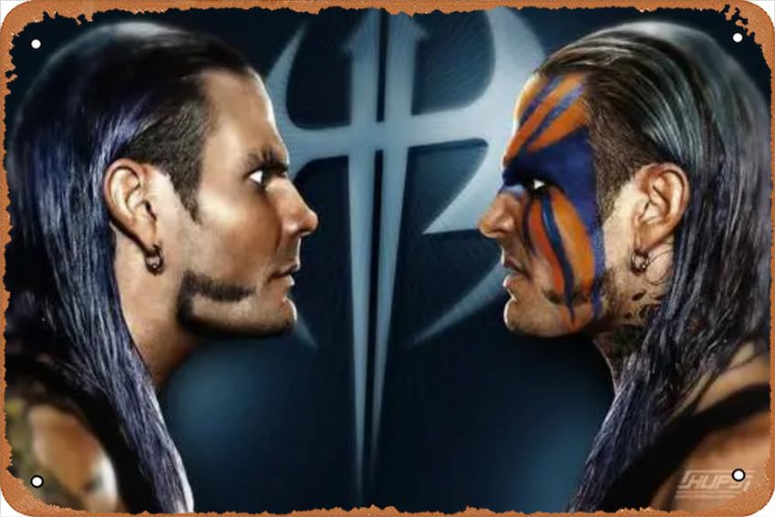 Jeff Hardy Celebrity Poster Vintage Tin Sign Home Wall Decor Bar Cafe Metal Sign Plaque 12 x 8 Inch