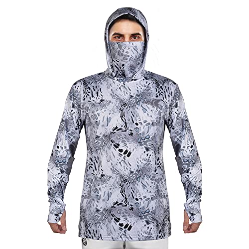 KastKing UPF 50 Fishing Hoodie Shirt For Men And Women, Long Sleeve Fishing Hiking Shirt, Breathable Moisture Wicking, ST,XL