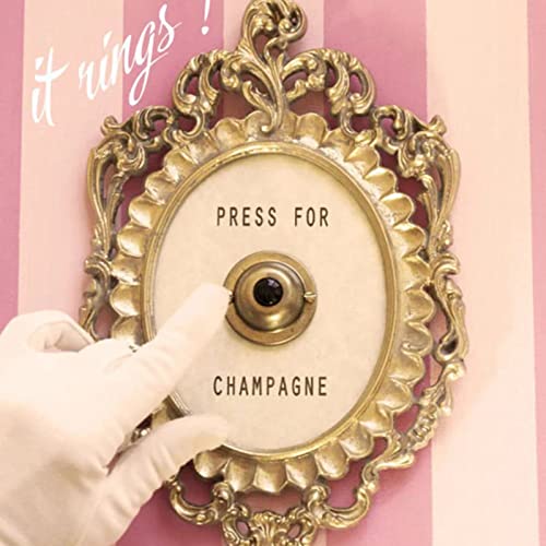 Press for Champagne Button, Ring Mini Press for Champagne Button, Press for Champagne Door Ring Bell, Champagne Themed Decor Wall Plaque Ornament Gift for Party Christmas Home Bedroom Hotel