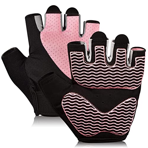sunnex Gym Gloves, Workout Gloves, Fingerless Gloves for Weightlifting, Lightweight Breathable Fitness Gloves, Sports Gloves for Training Lifting Weight Cycling Climbing Rowing