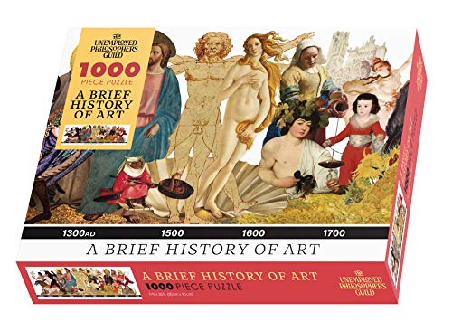 The Unemployed Philosophers Guild Brief History of Art Jigsaw Puzzle - 1000 Pieces - Includes Mini Poster with Puzzle Art