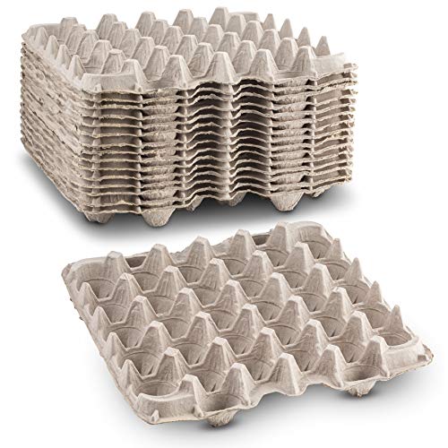 MT Products Egg Crates, Egg Flat Cartons Bulk Holds 30 Eggs - Pulp Fiber Egg Crate for Chicken Farm - Great Home for Roach Colony - Made in the USA - 15 Flats