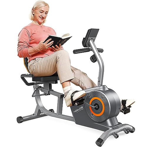 YOSUDA Recumbent Exercise Bike for Adults Seniors with Quick Adjust Seat, 350LB Capacity & 16-level Resistance