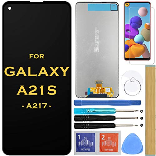 HLTECH Screen Replacement LCD Display Touch Digitizer Assembly for Samsung Galaxy A21S 2020 A217 SM-A217F/DS SM-A217M/DS SM-A217F/DSN 6.5' (Black)