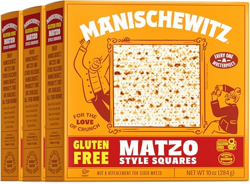 Manischewitz All Natural Gluten-Free Matzo Style Squares, 10 Ounce 3 Pack