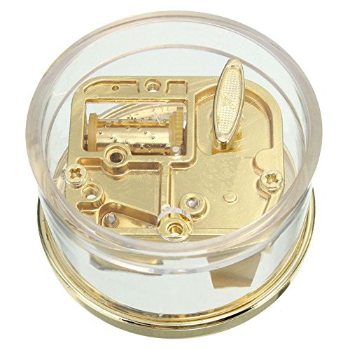 MAYMII Tiny Wind Up Circle in Gold DIY Musical Box Beautiful Melody Gift Song YOU ARE MY SUNSHINE