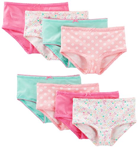 Simple Joys by Carter's Girls' 8-Pack Underwear, Multicolor/Dots/Floral, 4-5