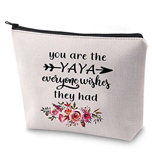 ZJXHPO Yaya Makeup Bag Grandma Tote Bag Best Yaya Ever Gift YAYA Appreciation Gift Mother's Day Gift (YAYA)