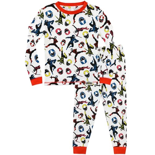 Power Rangers Boys' Ninja Steel Pajamas Size 5 White