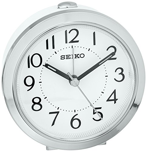 Seiko Sussex Bedroom Alarm Clock, Silver