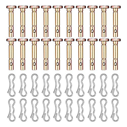 Hunter-wish Shear Pins and Cotter Pins Fit for MTD Snowblower - Shear Pins 20pcs and Cotter Pins 20pcs Compatible for Cub Cad et Troy Bilt Craftsman 24' 26' Snow Thrower, Replace 738-04124A 714-04040