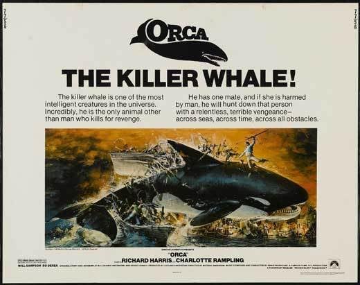 CARTEL 577222 ORCA Movie Half Sheet Richard Harris Charlotte Rampling Bo Derek DECOR WALL 24x18 PRINT POSTER